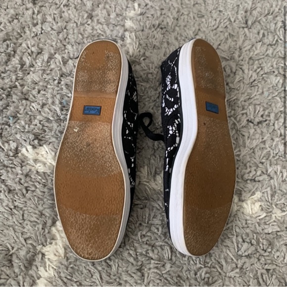 taylor swift x keds collab collaboration black white lace sneakers shoes 8 ked - Picture 5 of 6